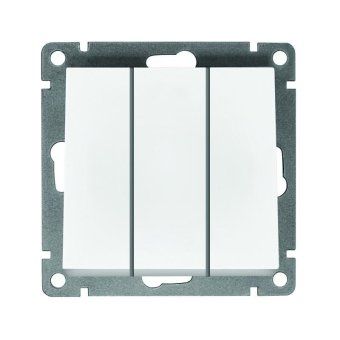 выключатель 3-кл. сп афина 10а ip20 механизм бел universal a0043 от магазина Штепсель и батарейка.