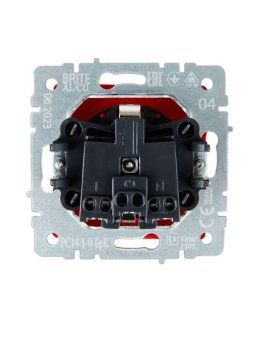 розетка brite рс14-1-0-брк 16а с заземл. защ. шторки механизм красн. iek br-r14-16-k04 от магазина Штепсель и батарейка. - фото_3