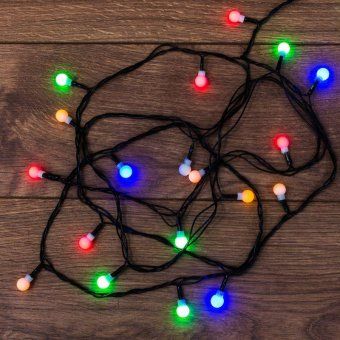 гирлянда светодиодная "цветные шарики" 2.8м 20led мультиколор 2вт ip20 neon-night 303-060 от магазина Штепсель и батарейка. - фото_2