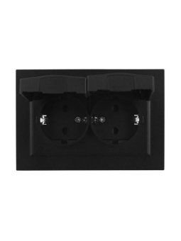 розетка 2-м сп brite рсбш12-3-44-брч 16а в сборе ip44 с крышкой черн. iek br-r26-16-44-k02-f от магазина Штепсель и батарейка. - фото_3