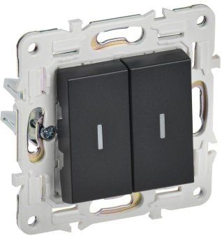 выключатель проходной 2-кл. skandy 10а sk-v10bl с индикацией черн. iek sk-v22-1-10-k02 от магазина Штепсель и батарейка. - фото_3