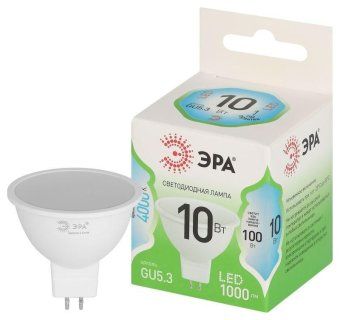 лампа светодиодная green line mr16-10w-840-gu5.3 gl 10вт софит 4000к яркий свет бел. gu5.3 эра б0067064 от магазина Штепсель и батарейка.