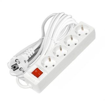 удлинитель 4х5м с заземл. 16а ip20 3х1 с выкл. бел. союз 2794 от магазина Штепсель и батарейка.