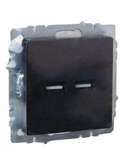 розетка brite usb a+a 3.1а рю10-1-брч механизм черн. iek br-u21-d31-k02 от магазина Штепсель и батарейка. - фото_6