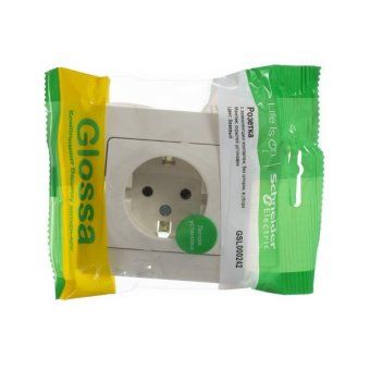 розетка 1-м сп glossa 16а ip20 с заземл. в сборе беж. se gsl000242 от магазина Штепсель и батарейка. - фото_5