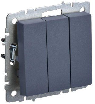 выключатель 3-кл. сп brite вс10-3-0-брм 10а механизм маренго iek br-v30-0-10-k35 от магазина Штепсель и батарейка.