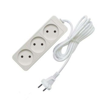 удлинитель 3х3м без заземл. 10а ip20 2.2квт пвс союз 481s-1303 от магазина Штепсель и батарейка.