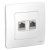 розетка компьютерная 2-м сп blanca rj45 кат.5e бел. se blnis045451 от магазина Штепсель и батарейка.