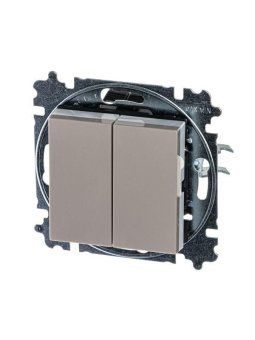 переключатель 2-кл. сп levit ip20 кофе макиато/бел. abb 2chh595245a6018 от магазина Штепсель и батарейка.