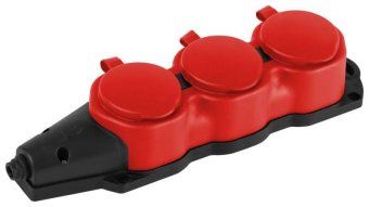 колодка эра kx-3e-red-ip44 каучуковая с заземлением 3 розетки 16a ip44 красн. эра б0068393 от магазина Штепсель и батарейка.