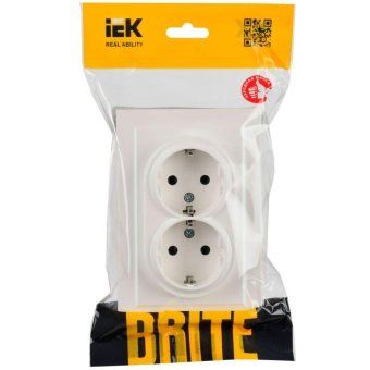 розетка 2-м сп brite рс12-3-брж 16а в сборе с заземл. без защ. шторок жемчуж. iek br-r21-16-k36-f от магазина Штепсель и батарейка. - фото_7