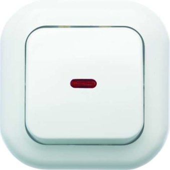 выключатель 1-кл. сп валентина 6а ip20 с16-068 с индикацией бел. кунцево 7645 от магазина Штепсель и батарейка.