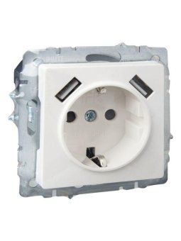 розетка brite рюш10-2-брб 16а с usb a+a 3.1а с заземл. защ. шторки механизм бел. iek br-r14-16-u21-d31-k01 от магазина Штепсель и батарейка. - фото_6