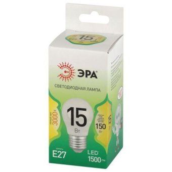 лампа светодиодная green line p45-15w-830-e27 gl 15вт шар 3000к свет тепл. e27 эра б0067038 от магазина Штепсель и батарейка. - фото_2