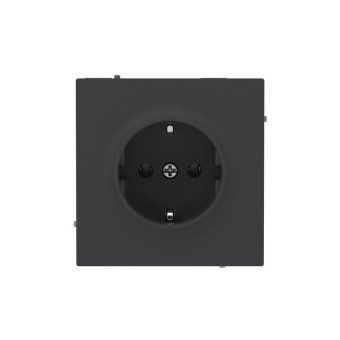 розетка силовая kant 2p+e без шторки черн. уголь dkc 7012033 от магазина Штепсель и батарейка.