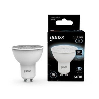 лампа светодиодная black 5вт mr16 софит 4100к нейтр. бел. gu10 530лм gauss 101506205 от магазина Штепсель и батарейка.