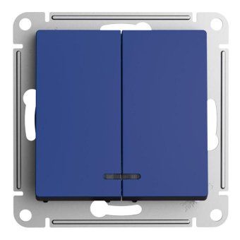 выключатель 2-кл. atlasdesign (сх. 5а) 10ax с подсветкой механизм аквамарин se atn001153 от магазина Штепсель и батарейка. - фото_3