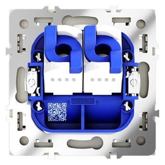 розетка компьютерная 2-м сп s70 rj45 + rj45 кат.6 механизм сталь voltum vls060205 от магазина Штепсель и батарейка. - фото_4