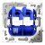 розетка компьютерная 2-м сп s70 rj45 + rj45 кат.6 механизм сталь voltum vls060205 от магазина Штепсель и батарейка. - фото_4