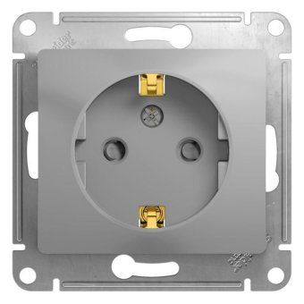 розетка 1-м сп glossa 16а ip20 с заземл. защ. шторки механизм алюм. se gsl000345 от магазина Штепсель и батарейка.