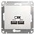 розетка usb 2-м сп glossa тип a+a 5в/2.1а 2х5в/1.05а механизм бел. se gsl000133 от магазина Штепсель и батарейка.
