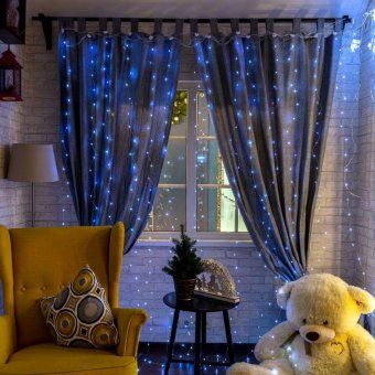 гирлянда светодиодная "роса "светодиодный дождь" 6х3м led бел. 24вт ip20 usb+пульт управления neon-night 315-995 от магазина Штепсель и батарейка. - фото_4