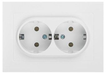 розетка intro accent 6-205-01 2x2p+e schuko 16а-250в ip20 су al/cu бел. intro б0063485 от магазина Штепсель и батарейка.