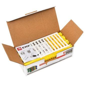 колодка клеммная jxb-2.5/35 (25а) желт. ekf plc-jxb-2.5/35y от магазина Штепсель и батарейка. - фото_3