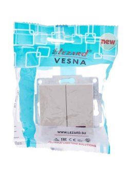 выключатель 2-кл. сп vesna с индикацией механизм крем. lezard 742-0388-112 от магазина Штепсель и батарейка. - фото_4