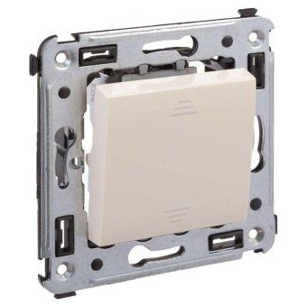 выключатель 1-кл. 2мод. сп avanti "ванильная дымка" 16а ip20 беж. dkc 4405103 от магазина Штепсель и батарейка. - фото_2