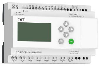 модуль цпу плк 410 8 di 6 ui (0-10в/di) 8 ro 12в-24в dc или 24в ac с ethernet портом с экраном oni plc-410-cpu-14u08r-1ad-00 от магазина Штепсель и батарейка. - фото_4