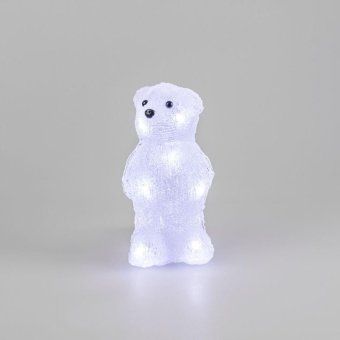 фигура светодиодная акриловая "медвежонок" 12х22х13см 10led бел. 0.5вт 4.5в ip20 элементы питания 3хaaa (не в компл.) neon-night 513-311 от магазина Штепсель и батарейка.