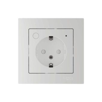 розетка atlasdesign smart 16а l+n с заземл. защ. шторки zigbee механизм бел. se atn000145z от магазина Штепсель и батарейка. - фото_4