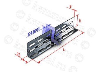 разделитель для лотка h=50мм l2000 сталь 0.8мм ут1.5 кэмз 123 000522 14 от магазина Штепсель и батарейка.