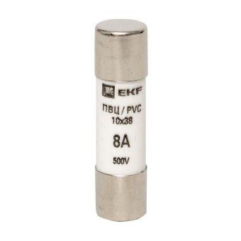 вставка плавкая цилиндрическая пвц 10х38 8а ekf pvc-10x38-8 от магазина Штепсель и батарейка. - фото_2