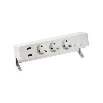 блок розеточный настольный simon 400 3х2p+e 2хusb зарядное устройство адаптер для 2хrj45 моноблок бел. simon 42523020-130 от магазина Штепсель и батарейка.