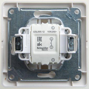 выключатель 1-кл. сп glossa 10а ip20 (сх. 1) 10ax в сборе перламутр. se gsl000612 от магазина Штепсель и батарейка. - фото_2