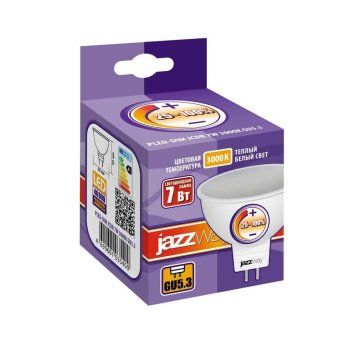лампа светодиодная pled-dim 7вт jcdr mr16 3000к тепл. бел. gu5.3 540лм 220-240в диммир. jazzway 1035400 от магазина Штепсель и батарейка. - фото_2