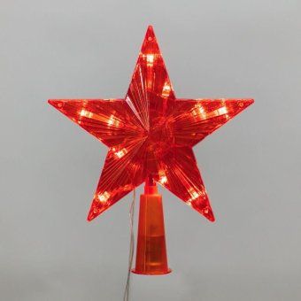 фигура светодиодная "звезда" 15см 10led красн. 230в ip20 на елку постоян. свечение neon-night 501-007 от магазина Штепсель и батарейка.