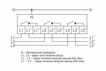реле контроля напряжения cp-723 (трехфазное; два режима работы - три однофазных реле или трехфазное реле напряжения; монтаж на din-рейке; 100…450 ac 3no 3х63а) f&f ea04.009.015 от магазина Штепсель и батарейка. - фото_2