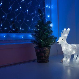 гирлянда светодиодная "сеть" 1.5х1.5м 150led син. 12вт ip20 провод пвх прозр. neon-night 215-123 от магазина Штепсель и батарейка. - фото_7