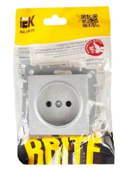розетка brite рс10-1-0-бра 10а без заземл. без защ. шторок механизм алюм. iek br-r10-10-k47 от магазина Штепсель и батарейка. - фото_6