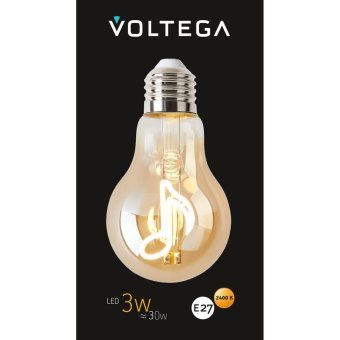 лампа светодиодная филаментная loft 271 a60 3вт 2400к e27 voltega 8582 от магазина Штепсель и батарейка. - фото_6