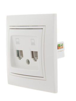 розетка компьютерная 2-м сп mira rj45 бел./бел. lezard 701-0202-141 от магазина Штепсель и батарейка. - фото_3