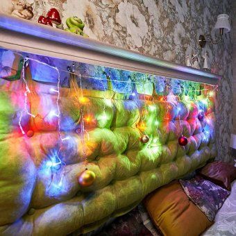 гирлянда светодиодная "айсикл" (бахрома) 1.8х0.5м 48led мультиколор 4.1вт 230в ip20 провод прозр. neon-night 255-019 от магазина Штепсель и батарейка. - фото_5