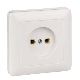 розетка 1-м сп 1мод. хит 10а ip20 250в без заземл. без защ. шторок бел. se rs10-132-b от магазина Штепсель и батарейка.