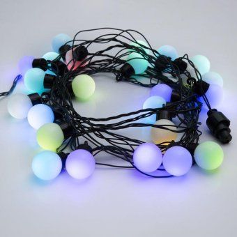 гирлянда светодиодная "шарики" 5м d30мм 25led rgb 6вт 220-240в ip20 провод пвх темн. зел. neon-night 303-569 от магазина Штепсель и батарейка. - фото_4
