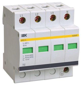 ограничитель перенапряжения опс1-c 4p iek mop20-4-c от магазина Штепсель и батарейка.