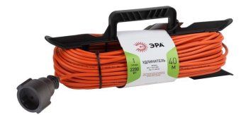 удлинитель-шнур на рамке 1х40м без заземл. 10а ip20 ufx-1-2х1.0-40m пвс 2х1 эра б0046824 от магазина Штепсель и батарейка.
