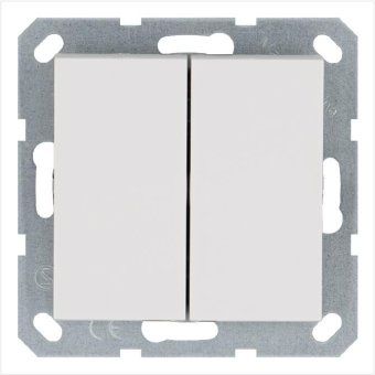 переключатель перекрестный 2-кл. 10а ip20 механизм бел. глянцевый jasmart g3014w от магазина Штепсель и батарейка.